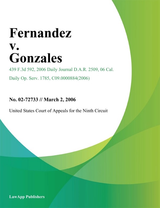 Fernandez V. Gonzales
