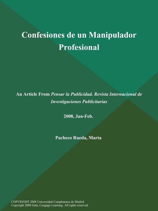 Confesiones de un Manipulador Profesional