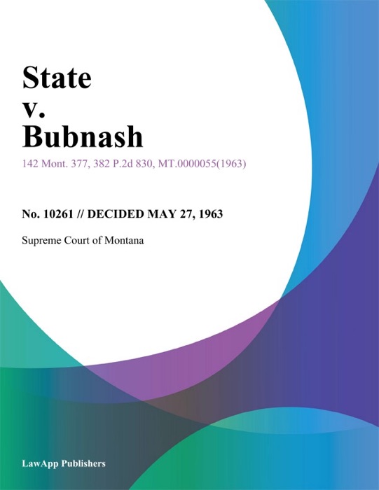 State v. Bubnash