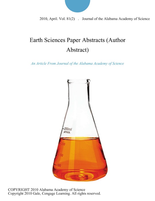 Earth Sciences Paper Abstracts (Author Abstract)