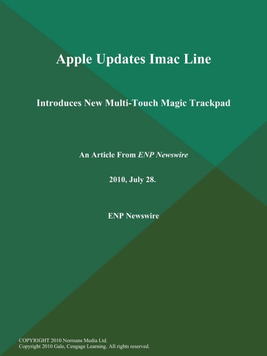 Apple Updates Imac Line; Introduces New Multi-Touch Magic Trackpad
