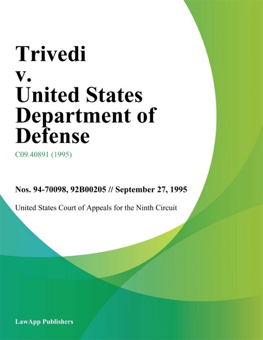 Trivedi v. United States Department of Defense