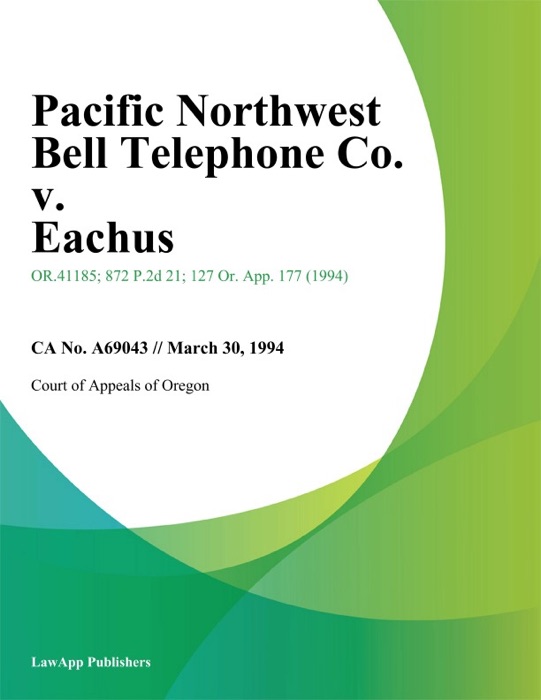 Pacific Northwest Bell Telephone Co. v. Eachus