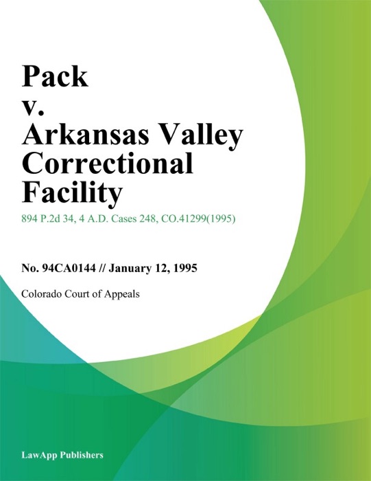 Pack V. Arkansas Valley Correctional Facility