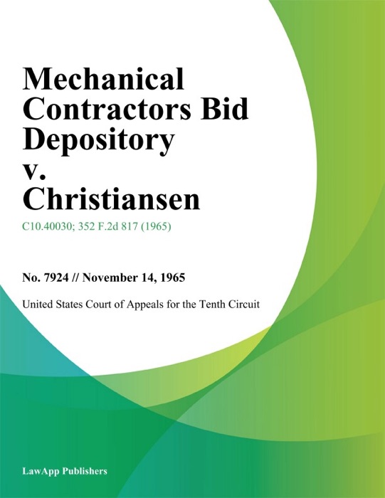 Mechanical Contractors Bid Depository v. Christiansen