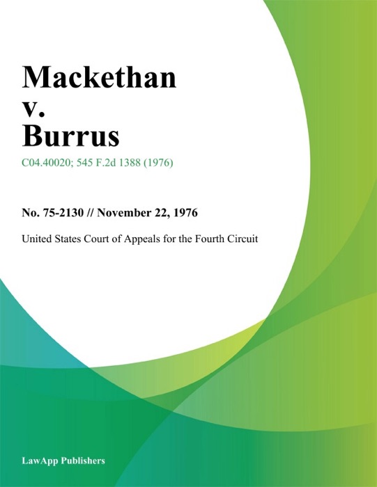 Mackethan v. Burrus