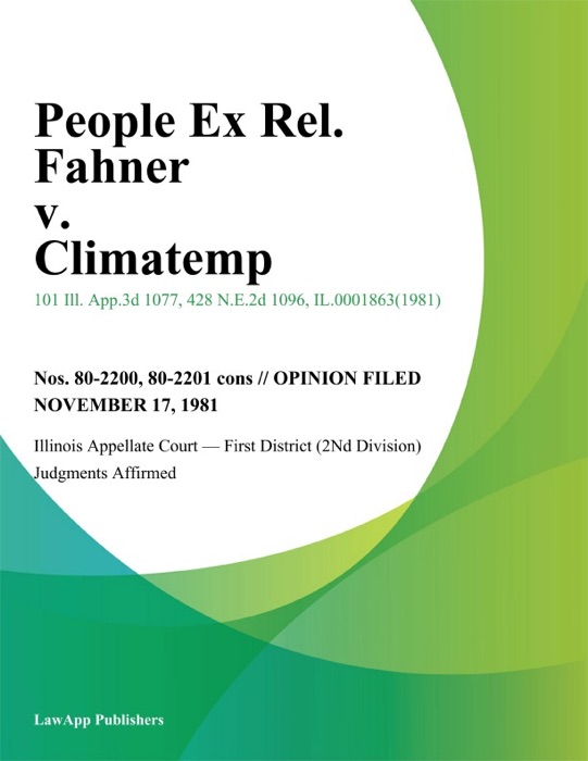 People Ex Rel. Fahner v. Climatemp