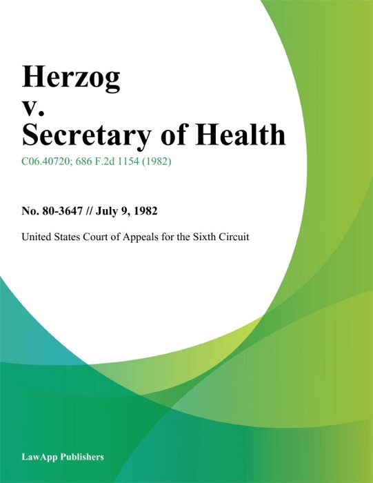 Herzog v. Secretary of Health