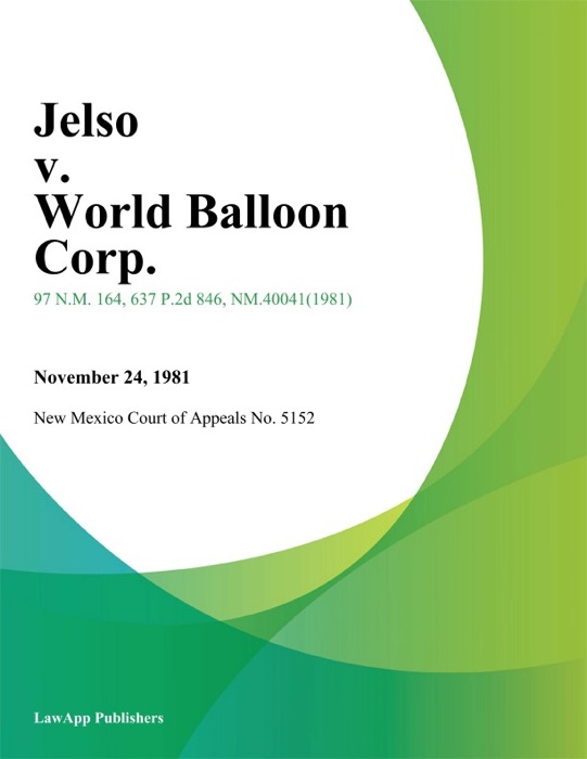 Jelso V. World Balloon Corp.