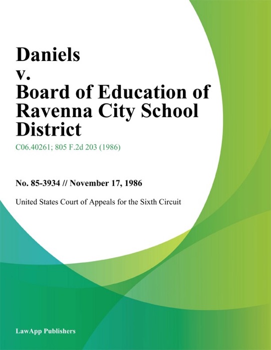 Daniels V. Board Of Education Of Ravenna City School District