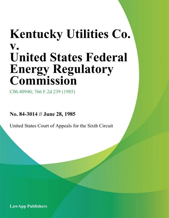 Kentucky Utilities Co. v. United States Federal Energy Regulatory Commission