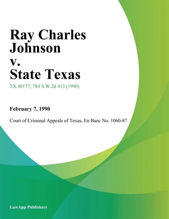 Ray Charles Johnson v. State Texas