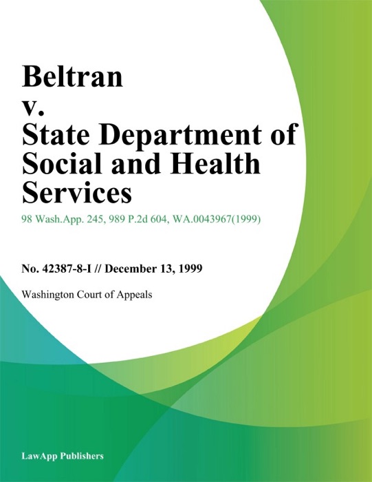 Beltran V. State Department Of Social And Health Services