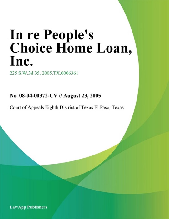 In Re Peoples Choice Home Loan