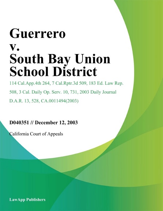 Guerrero v. South Bay Union School District