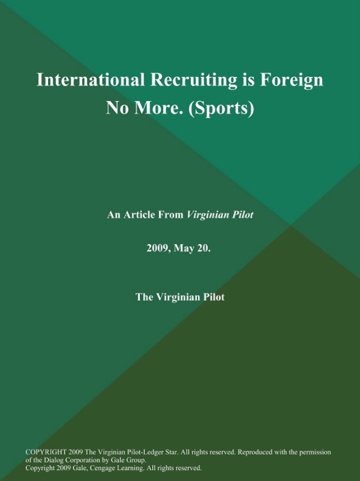 International Recruiting is Foreign No More (Sports)