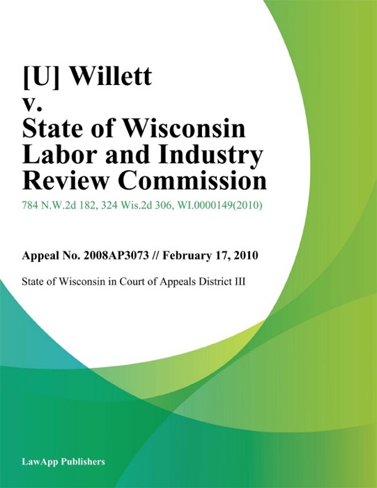 Willett v. State of Wisconsin Labor And Industry Review Commission