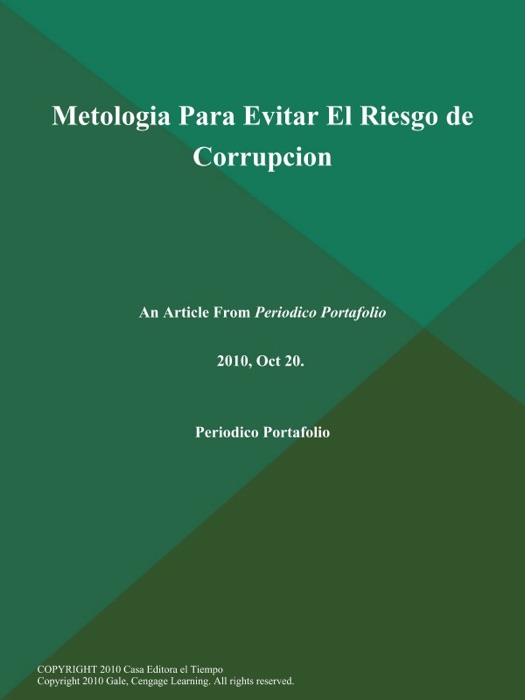 Metologia Para Evitar El Riesgo de Corrupcion