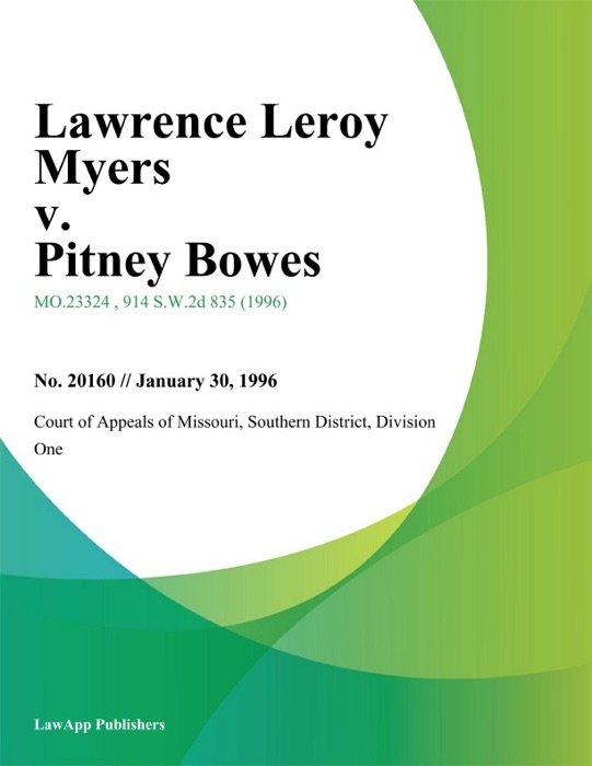 Lawrence Leroy Myers v. Pitney Bowes