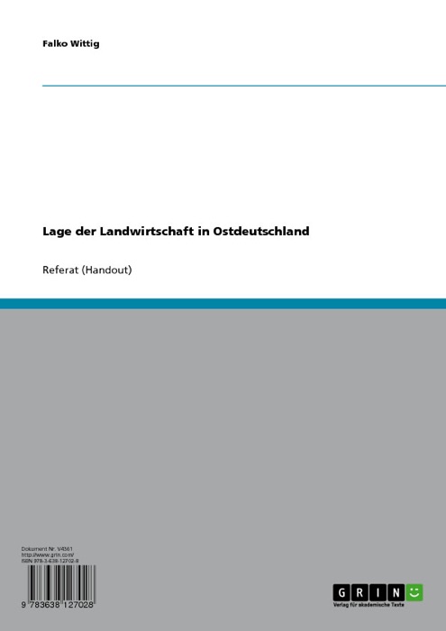 Lage der Landwirtschaft in Ostdeutschland