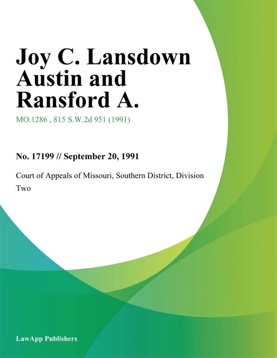 Joy C. Lansdown Austin and Ransford A.