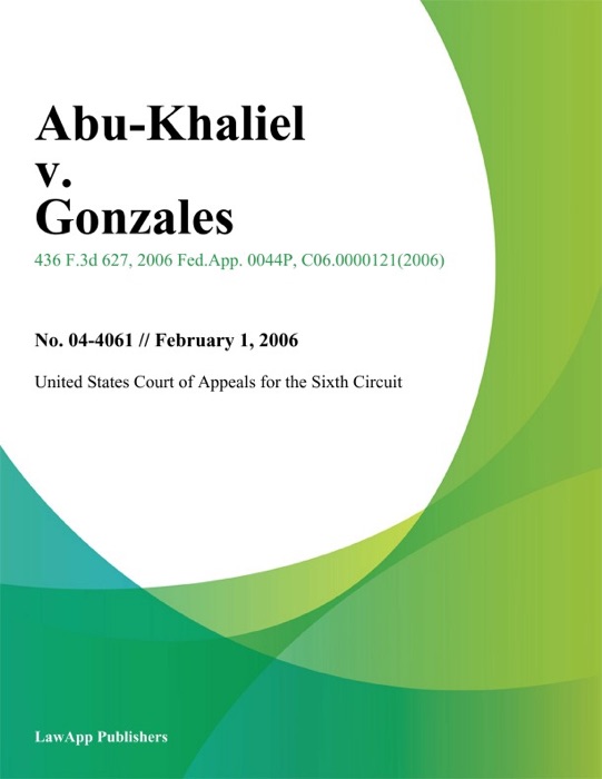 Abu-Khaliel V. Gonzales