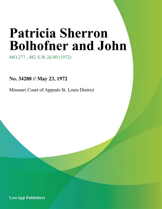 Patricia Sherron Bolhofner and John