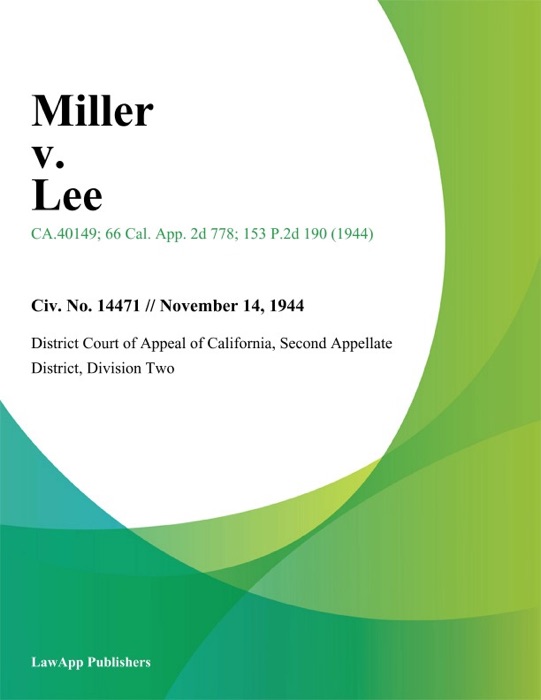 Miller V. Lee