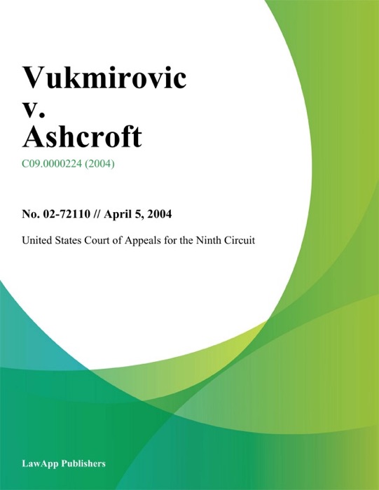 Vukmirovic V. Ashcroft