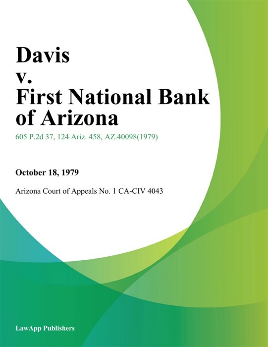 Davis V. First National Bank Of Arizona