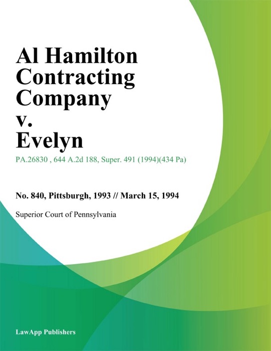 Al Hamilton Contracting Company v. Evelyn