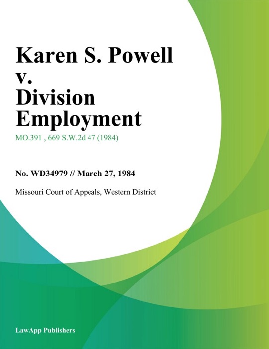 Karen S. Powell v. Division Employment