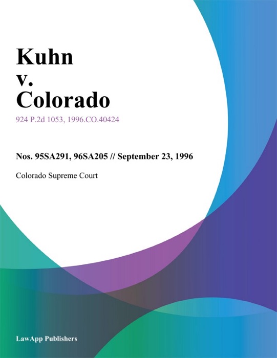 Kuhn V. Colorado