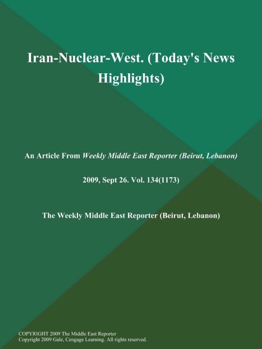Iran-Nuclear-West (Today's News Highlights)
