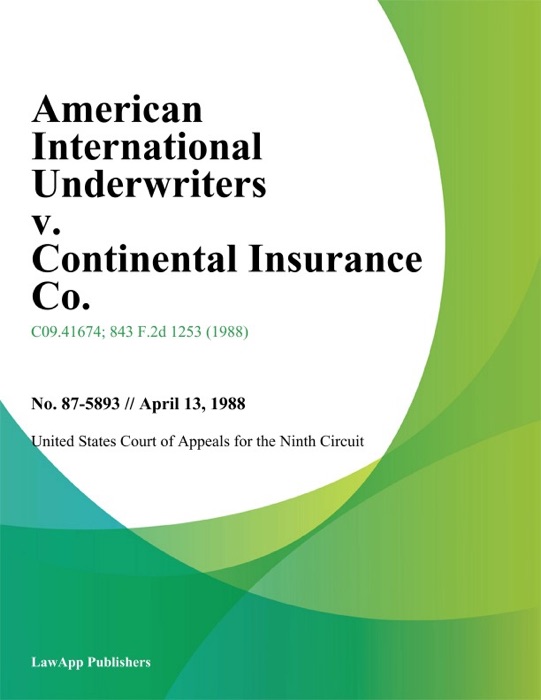 American International Underwriters v. Continental Insurance Co.