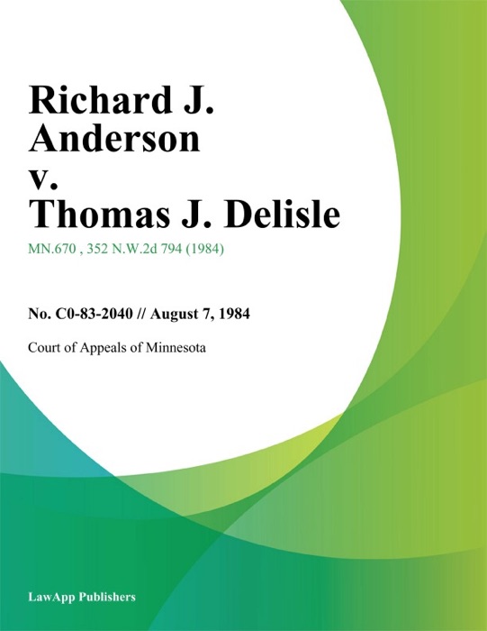 Richard J. anderson v. Thomas J. Delisle