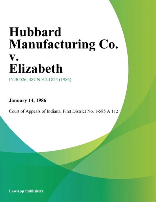 Hubbard Manufacturing Co. v. Elizabeth