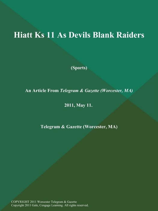 Hiatt Ks 11 As Devils Blank Raiders (Sports)