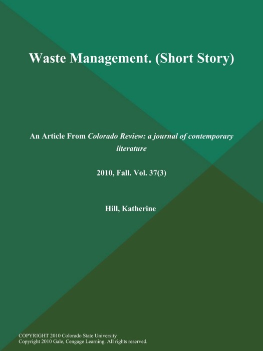 Waste Management (Short Story)