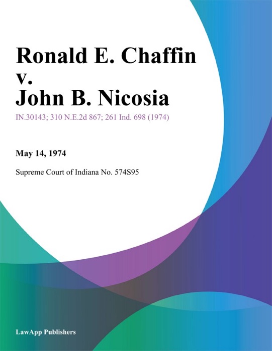 Ronald E. Chaffin v. John B. Nicosia