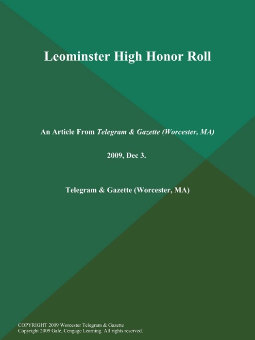 Leominster High Honor Roll