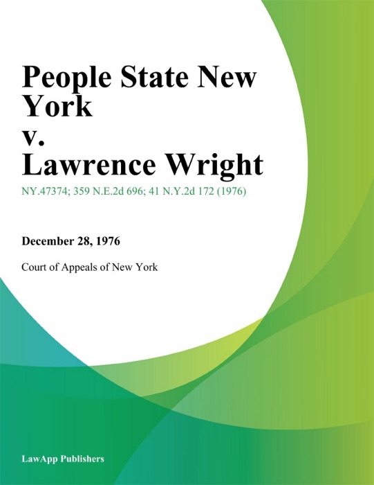 People State New York v. Lawrence Wright