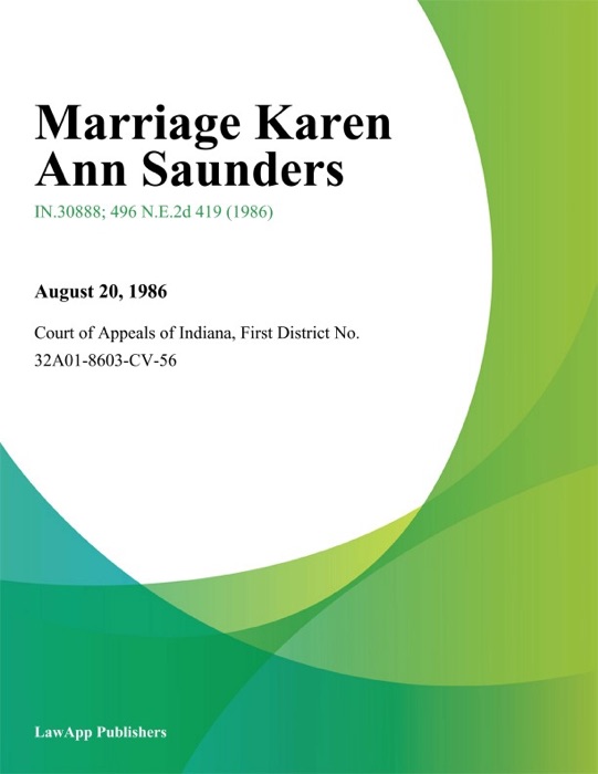 Marriage Karen Ann Saunders