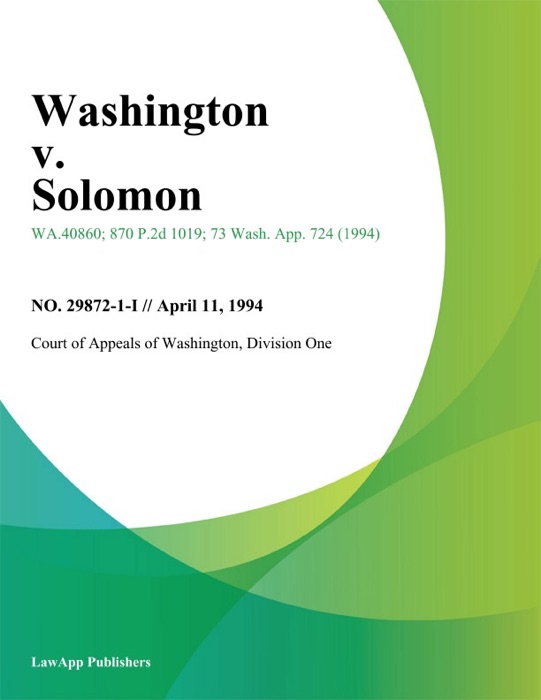 Washington V. Solomon