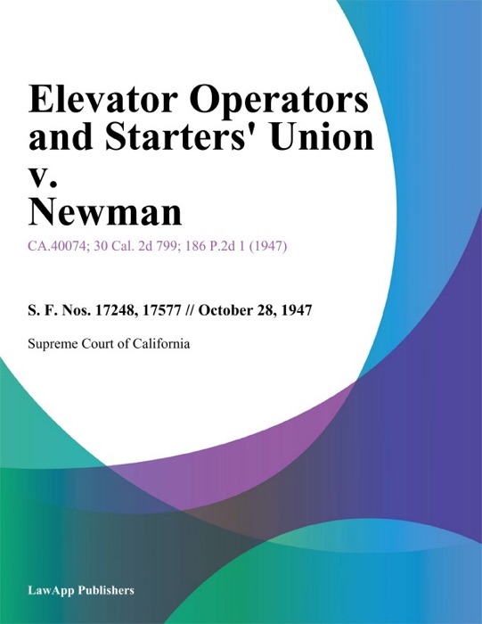 Elevator Operators And Starters' Union V. Newman