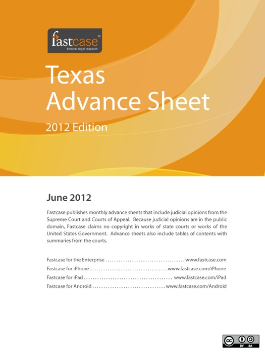 Texas Advance Sheet June 2012