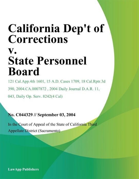 California Dept of Corrections v. State Personnel Board