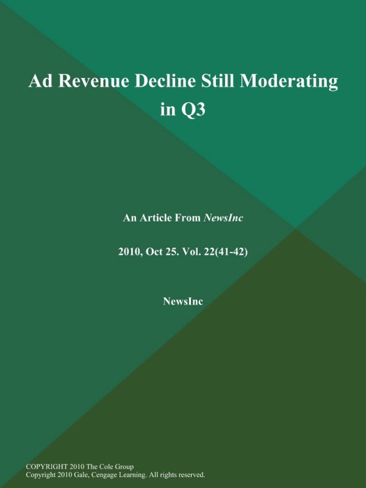 Ad Revenue Decline Still Moderating in Q3