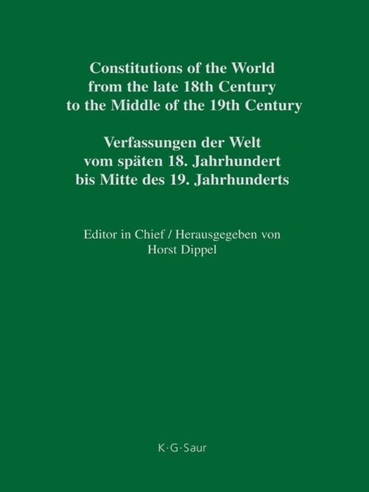 Verfassungen der Welt vom späten 18. Jahrhundert bis Mitte des 19. Jahrhunderts