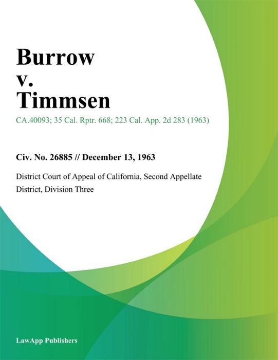 Burrow v. Timmsen